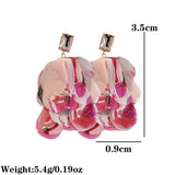 HANDMADE LAYERED FLORAL TASSEL EARRINGS FOR WOMEN_CWMM6253