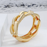 DESIGN METAL GLOSSY WATER DROP HUG BRACELET_CWMM3086