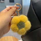 CUTE PLUSH FLOWER CAR KEYCHAIN BAG PENDANT_CWMM2528