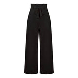 Women Tied Waist Wide Leg Office Work Pants