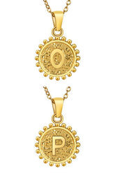 ROUND ALPHABET INITIAL PENDANT NECKLACE_CWAJE107