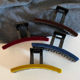 Velvet Hair Claw Simple Retro Shark Clip New_Cwaha08014