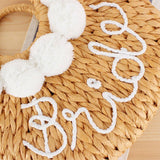 CUTE FUR BALL PORTABLE STRAW BAG_CWAB2101