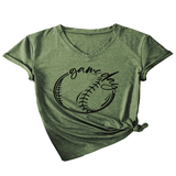 CASUAL WOMEN S TEE GAME DAY V NECK DESIGN_CWTTS1535