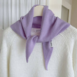 Pure Wool Knit Triangle Scarf Multi-Use_Cwov00279