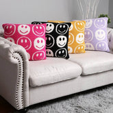 SMILEY FACE KNITTED JACQUARD PILLOW_CWMS0739