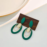 SIMPLE GEOMETRIC OVAL HOLLOW EARRINGS_CWAJE1867
