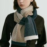 KNIT SCARF UNISEX ELEGANT WINTER COUPLES WRAP_CWASC0326