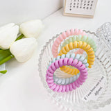 SYMPHONY CREAM TELEPHONE WIRE HAIR TIES 5 PACK_CWAHA1095