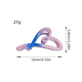 GRADIENT HEART HAIR CLAW SWEET PONYTAIL SHARK CLIP_CWAHA1585