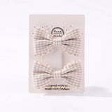 GIRLS PLAID LACE HAIR CLIPS DAILY PRINCESS_CWAHA6738