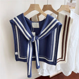 DOUBLE ROW STRIPED FRAME KNITTED SHAWL_CWASC0846