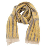 GEOMETRIC LOOP YARN WINTER SCARF WITH SHAWL WRAP_CWASC0870