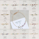 NATURAL STONE COMBINATION ZODIAC BEADED BRACELET_CWAB4627