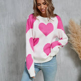 Valentines Day Jacquard Pullover Sweater