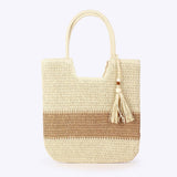SIMPLE SOLID COLOR PAPER ROPE WOVEN BAG_CWAB4716