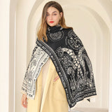 LARGE PASHMINA SHAWLS WRAPS CASHMERE FEEL SCARFS_CWASC0259