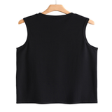 Wome Casual Loose Fit Tank Top, Minimal Style_Cwttsl0418