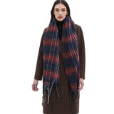 MIXED PLAID FRINGE SCARF UNISEX WINTER SHAWL_CWASC1282