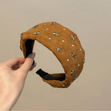Studded Star Wide Headband Retro Cool_Cwaha08203