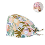 SURGICAL CAP SCRUB CAP COTTON TIE PRINT CAP_CWAH3322