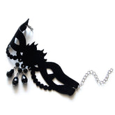 RETRO HALLOWEEN GOTHIC PUNK BLACK BRACELET_CWMM0150