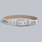 Cwabe0564_Punk Style Studded Rhinestone Belt