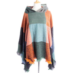 2024 NEW LARGE PLAID CAPE SHAWL_CWASC1207