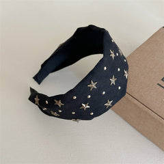 Studded Star Wide Headband Retro Cool_Cwaha08203