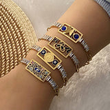 OIL DROP EYES PERSONALIZED ZIRCON BRACELET_CWAHA0879