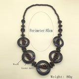 ETHNIC COCONUT SHELL WOOD BEAD NECKLACE_CWMM4961
