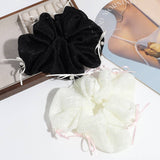 SIMPLE PEARL BOW FABRIC HAIR ROPE_CWAHA2207