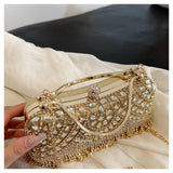 RHINESTONE CLUTCH BAG TASSEL LADY EVENING BAG_CWAB3251