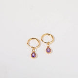 ELEGANT ZODIAC BIRTHSTONE TEARDROP EARRINGS WOMEN_CWAJE5096