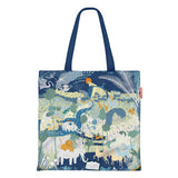 ANIMAL PARTY CANVAS TOTE WITH ELEPHANT LION_CWAB5133