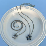 BEADED NECKLACE WITH STAR SHAPED PENDANT TASSELS_CWAJE1158