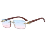 RHINESTONE FRAMELESS SQUARE SUNGLASSES FOR WOMEN_CWASG1159