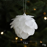 White Petal Foam Xmas Ball Tree Hanging Decor_Cwmm9676