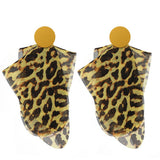 NEW BOHO LONG LEOPARD PRINT EARRINGS UNIQUE DESIGN_CWMM6188
