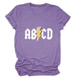 SUMMER NEW ARRIVAL PLUS SIZE TEE WITH LIGHTNING_CWTTS1476