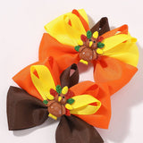 Turkey Bow Hair Clip For Kids Party Style