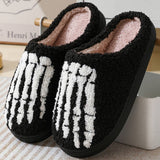 HALLOWEEN SKELETON HAND COTTON SLIPPERS_CWSHS0287