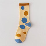 NEW CUTE BLUE PLAID SOCKS_CWMS0474