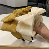 BIG BOW SOLID COLOR ELEGANT HEADBAND_CWAHA2572