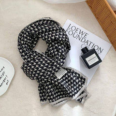 Trendy Houndstooth Scarf Winter Shawl_Cwasc02983