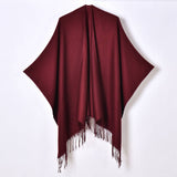 2024 NEW SOLID COLOR TASSEL SPLIT SHAWL_CWASC0962