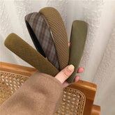 PLAID SOLID COLOR HEADBAND HAIRPIN HEADDRESS_CWAHA4028