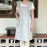 HOME CAFE ART FLORIST RUFFLED APRON_CWMM5804