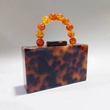 Pearl Acrylic Beaded Clutch Wristlet Wedding Bag_Cwab5858