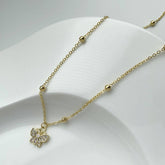 Womens Exquisite Butterfly Clavicle Necklace